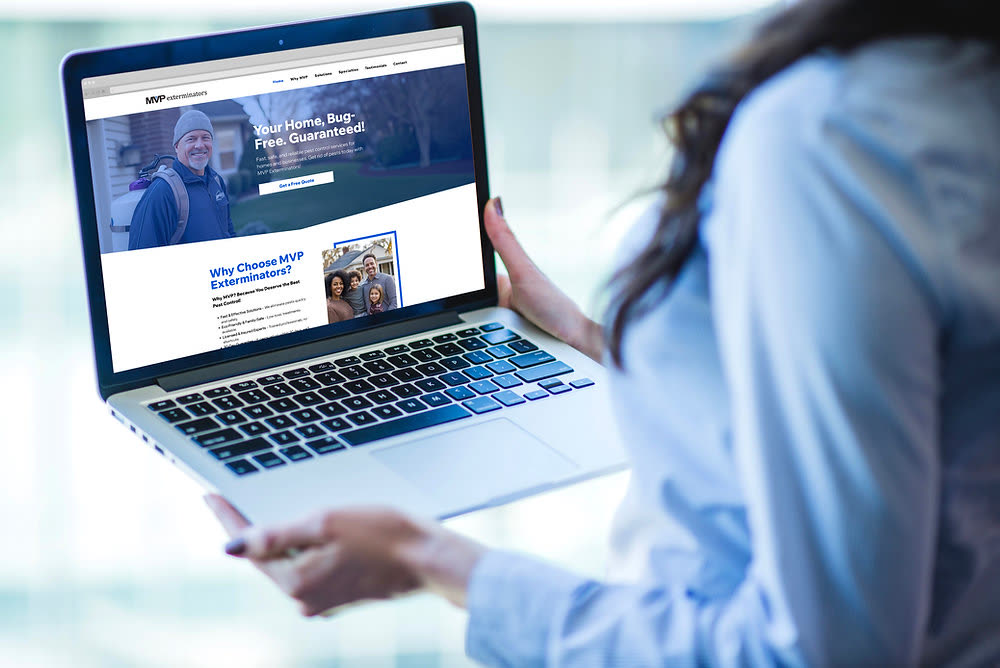 New Website Launch: MVP Exterminators – A Clean, Blue-Themed Design for a Professional Pest Control Service